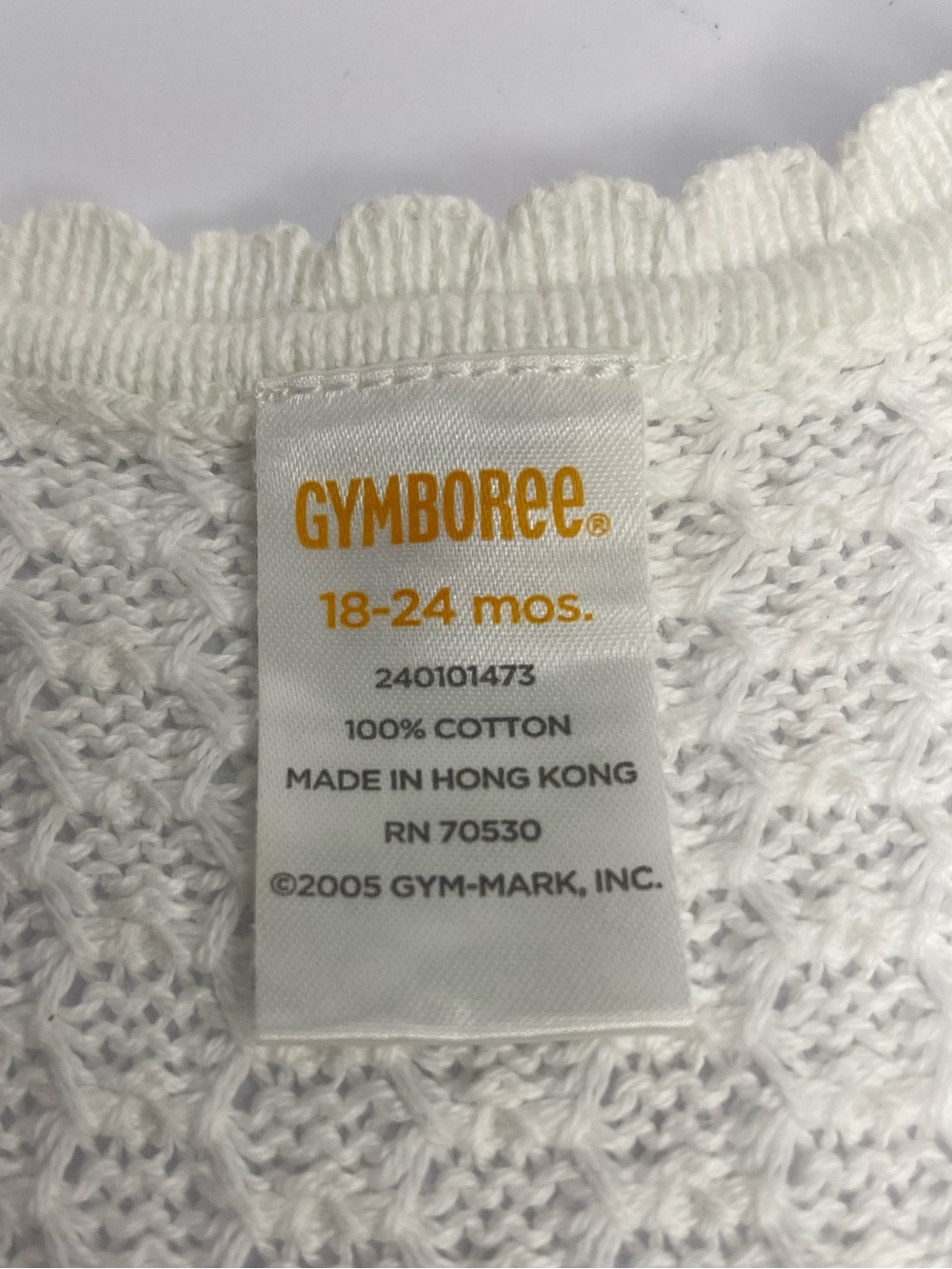 Vintage 2005 Gymboree White Knit Cardigan
Sweater with Pink Rosettes 18-24M - Picture 9 of 12